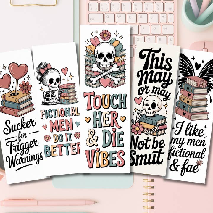 Smut Bookmarks Dark Romance Bookmarks Romantasy Bookmarks for wholesale by Auburn Row Design