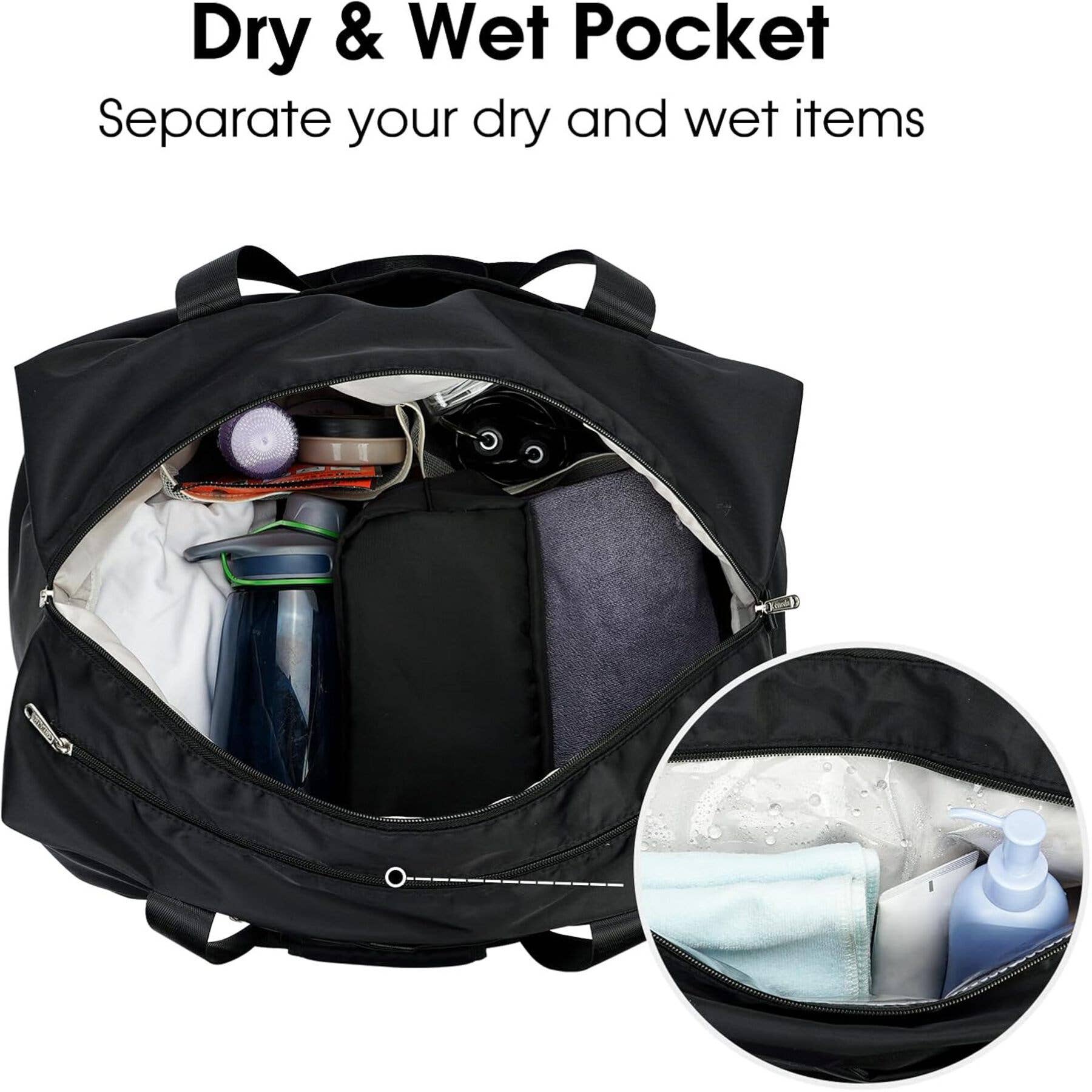 wandf – Großhandel Weekender-Tasche – Damen – Ceneda 20" Sporttasche mit Nassfach und Schuhfach3