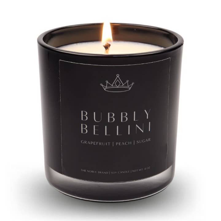 Bubbly Bellini Soy Candle for wholesale by The Noble Brand