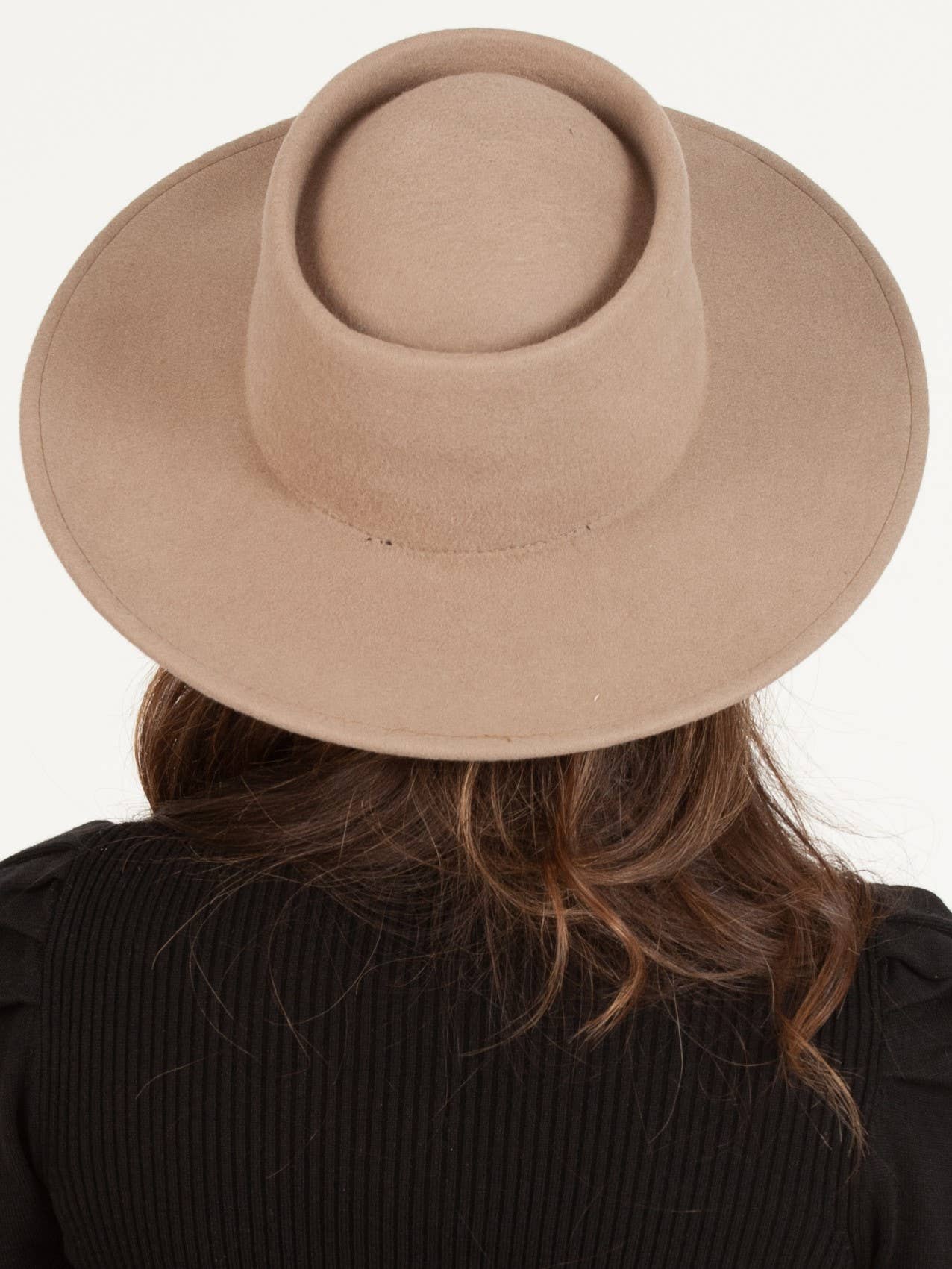 Lucca Couture – Chapéu Boater - Mulher por atacado – HBL1045-MILO LANATER-KHAKI2