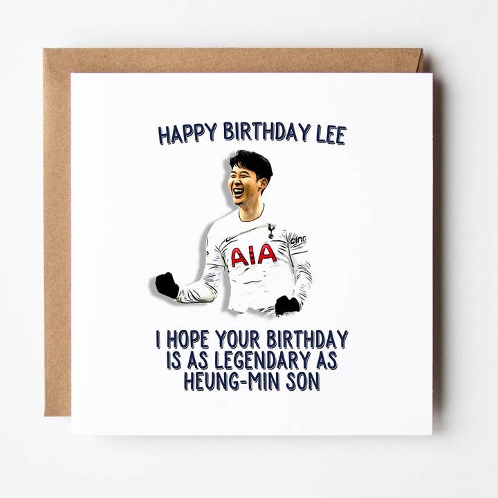 Tarjeta de cumpleaños del Tottenham, tan legendaria como Heung-Min Son para venta al por mayor de FrontRow Cards & Gifts