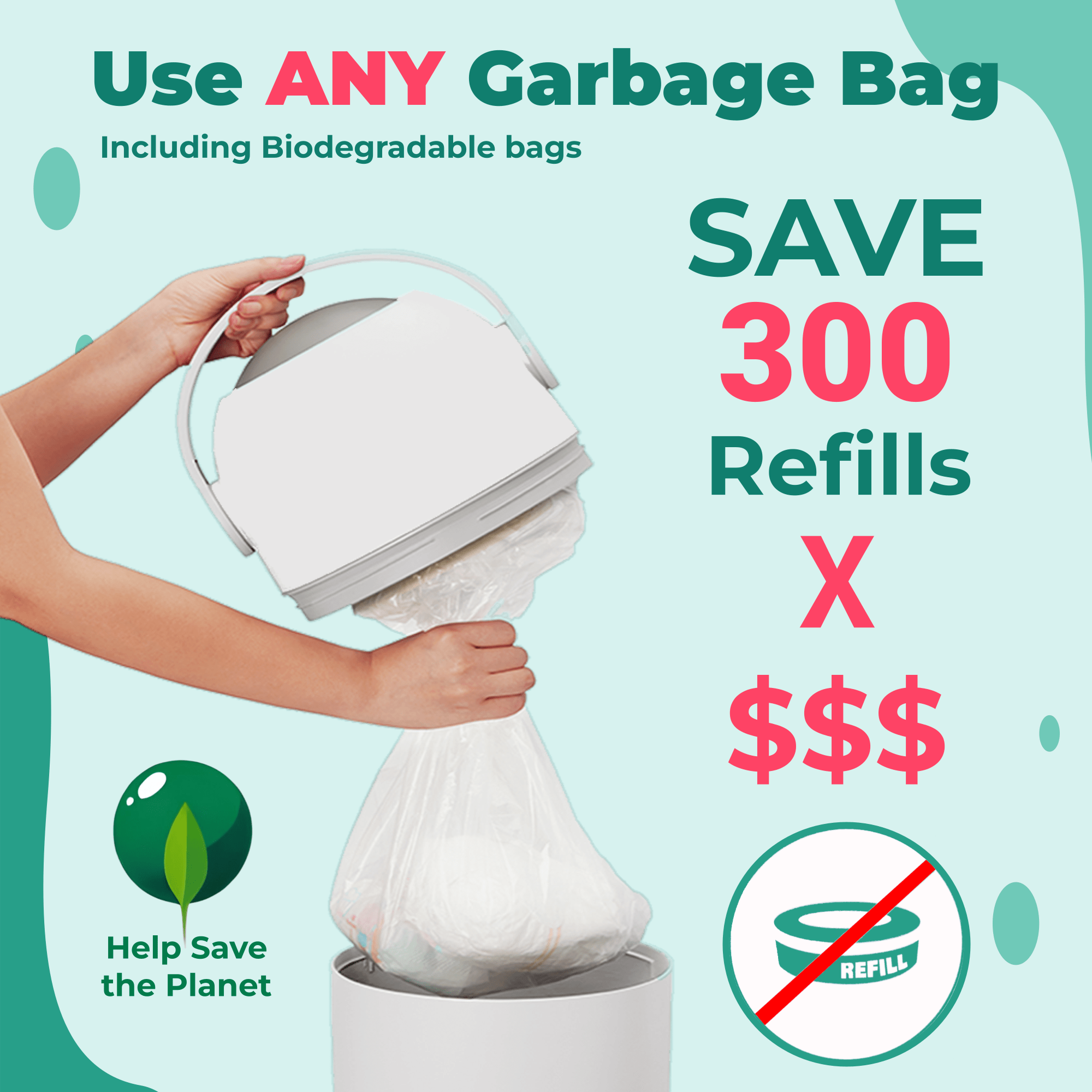 SHEERUN - Wholesale Diaper Caddy - Baby - Pure Magic Majestic Diaper Pail (Patented Odor-Stop System)10