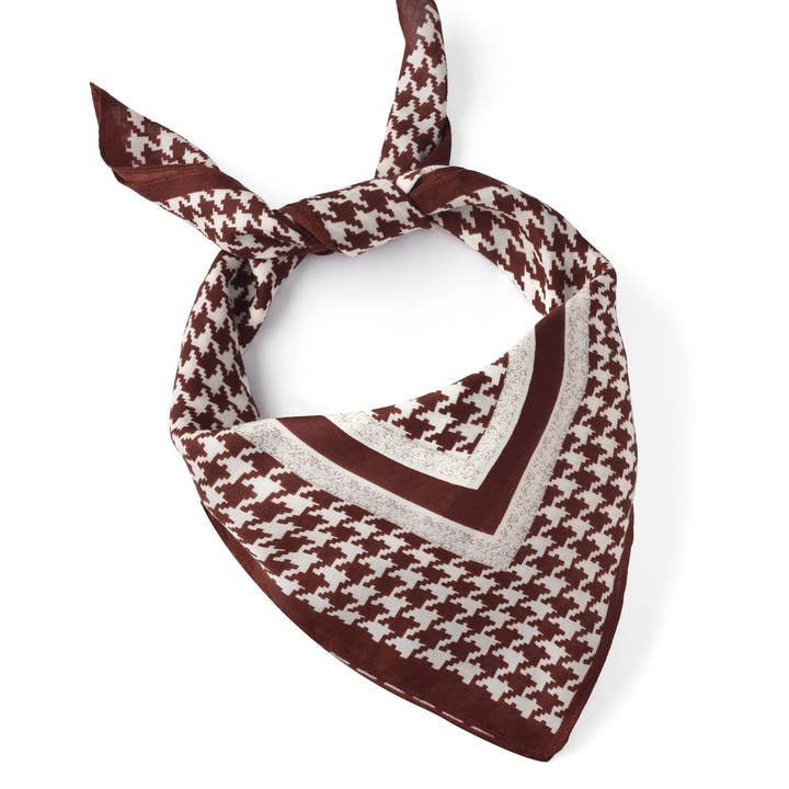 Funkyrel® Atzbranding Limited - Vendita all'ingrosso Sciarpa - Donna - Scarvii - Sciarpa quadrata classica pied de poule12