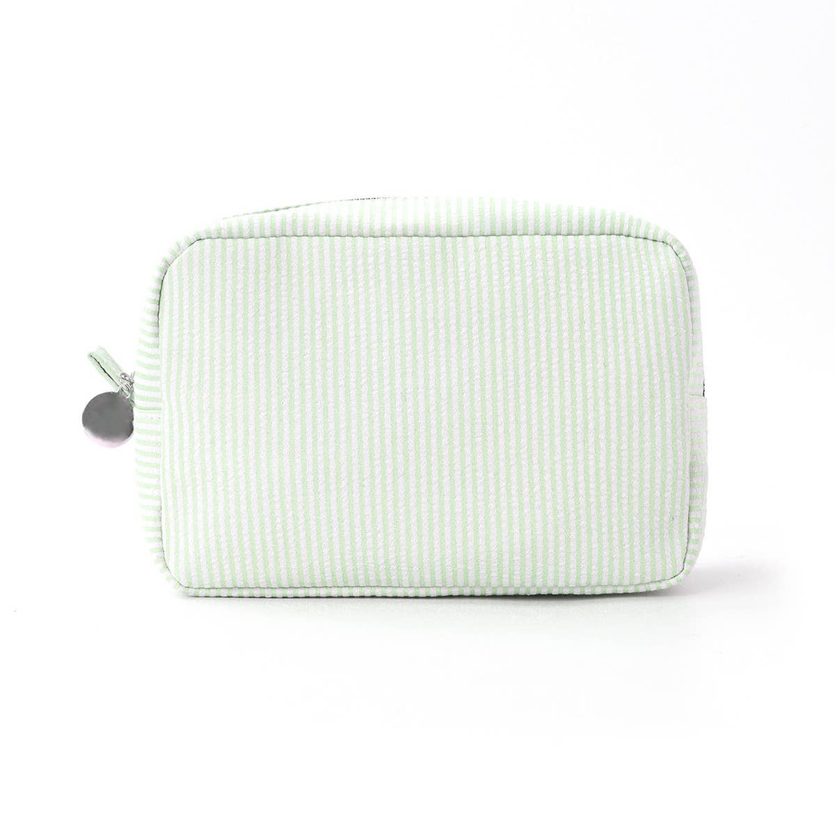 Auraquise - Wholesale Makeup/Cosmetic Bag - Seersucker Striped Makeup Pouch Travel Toiletry Bag7