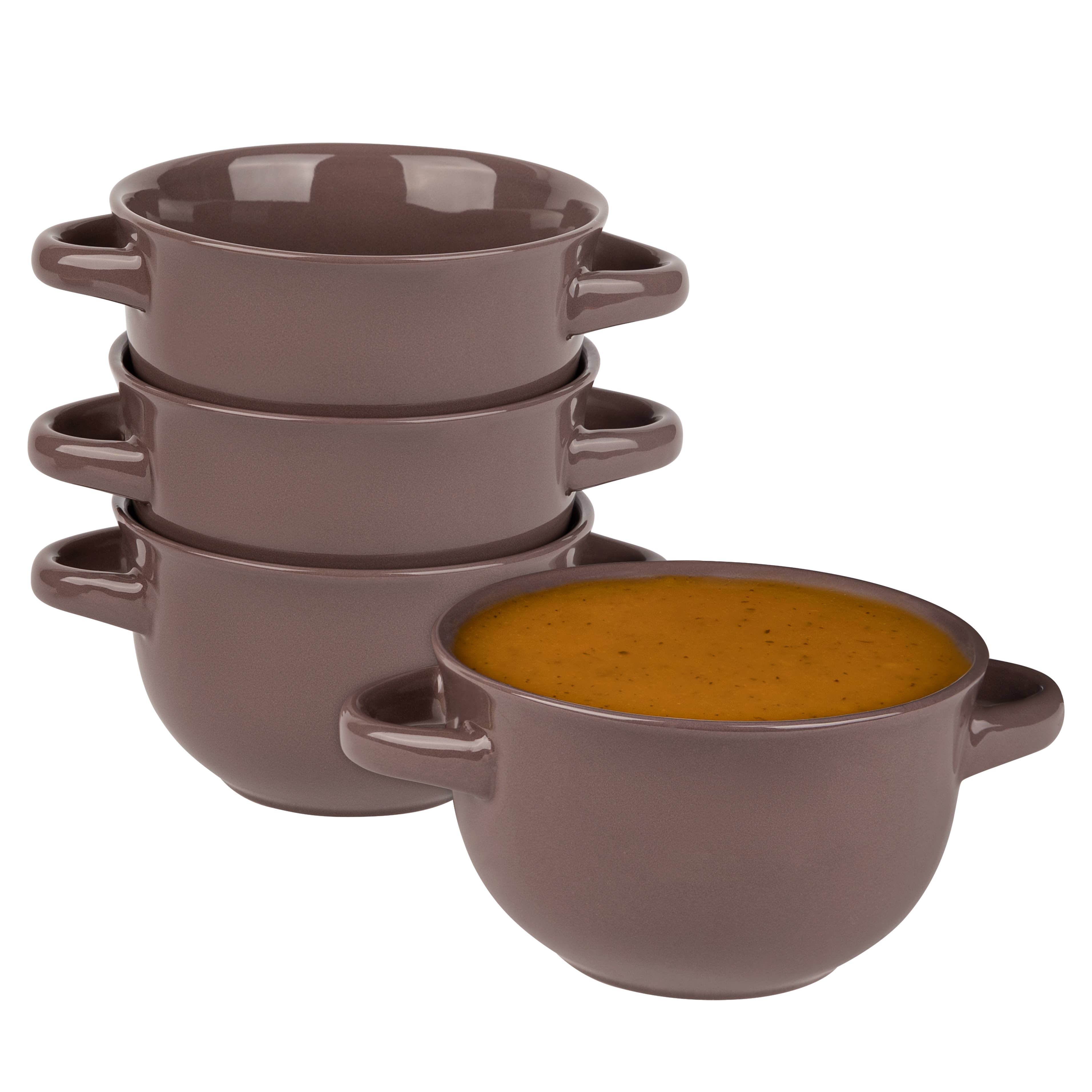 Kook - Wholesale Serve Bowl - Kook Ceramic Soup Crocks, 18 oz, Set of 413