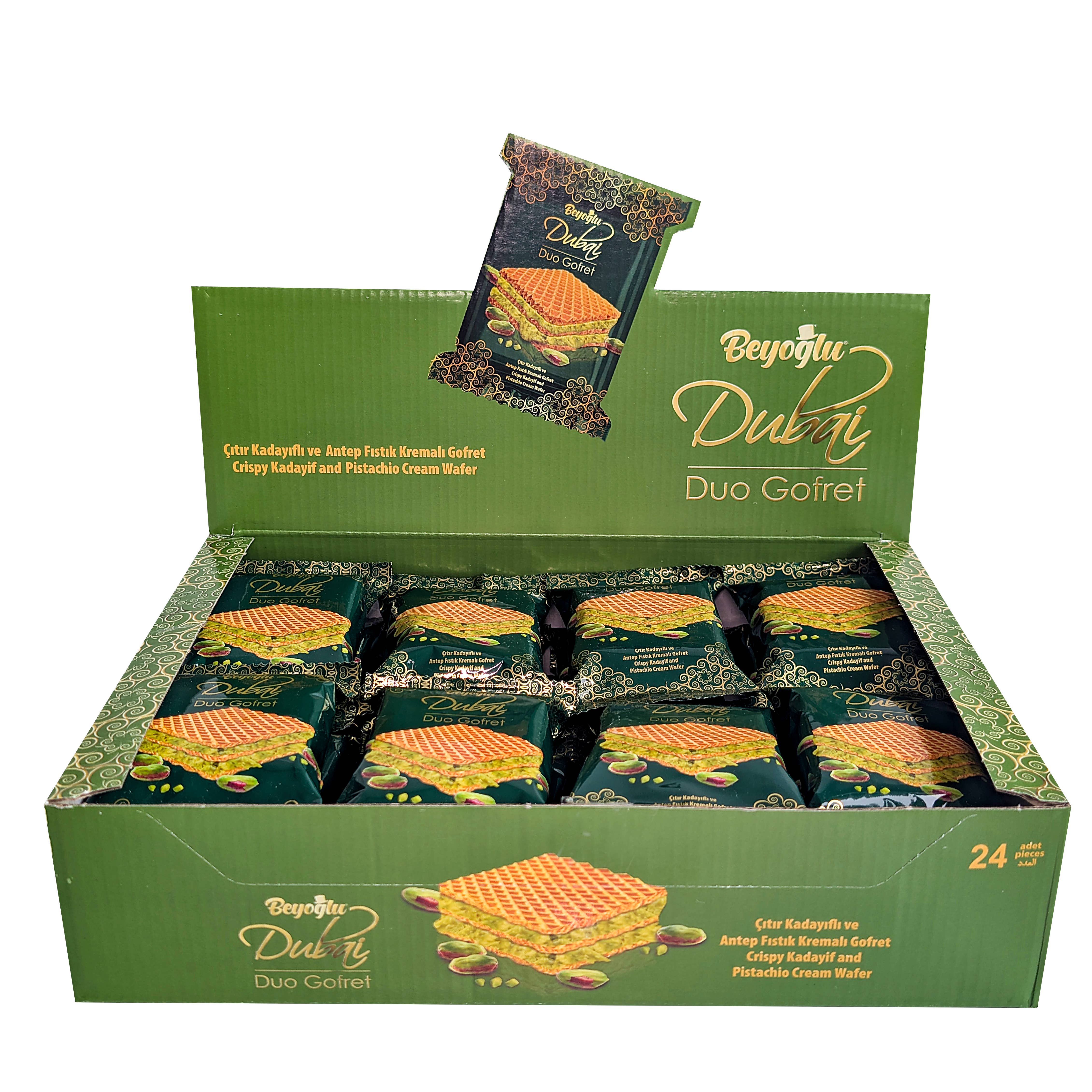 Kaffee und Schokolade GmbH – Großhandel Cookie – Dubai-Doppel-Waffel (24x36g)1