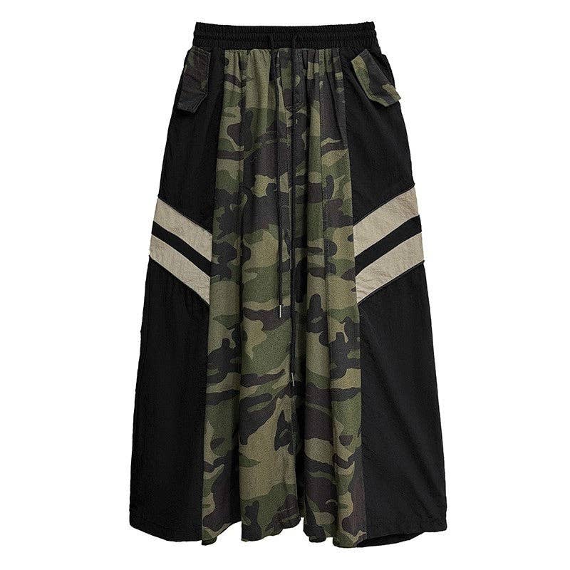 Sheer Trend - Wholesale Skirt - Women's - Camouflage Leopard Denim High Waist Skirt5
