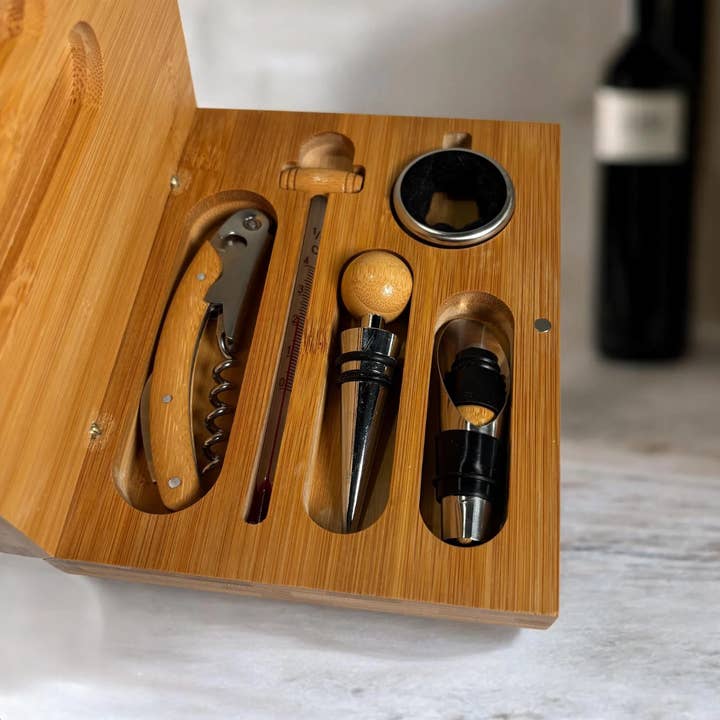 Bamboo Switch - Wholesale Wine Tool Set - Bamboo Wine Tool Set in Bamboo Box | Mother's Day