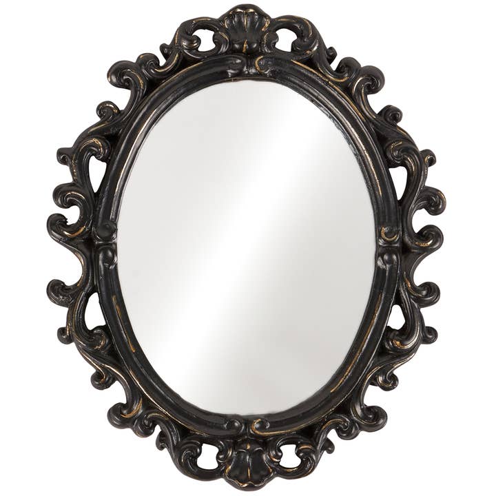 Primitives by Kathy - Wholesale Wall Sign - Large Black Filigree Mirror