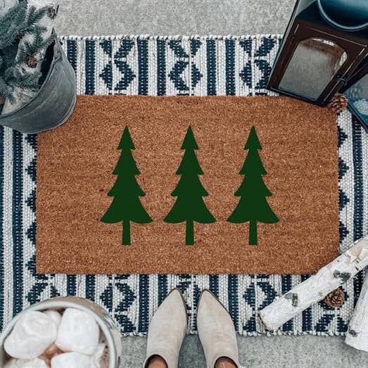 Pine Tree Trio - Vert pour la vente par The Doormat Company