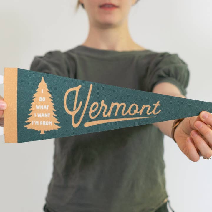 Vermont Felt Pennant for wholesale by Benoit's Design Co.
