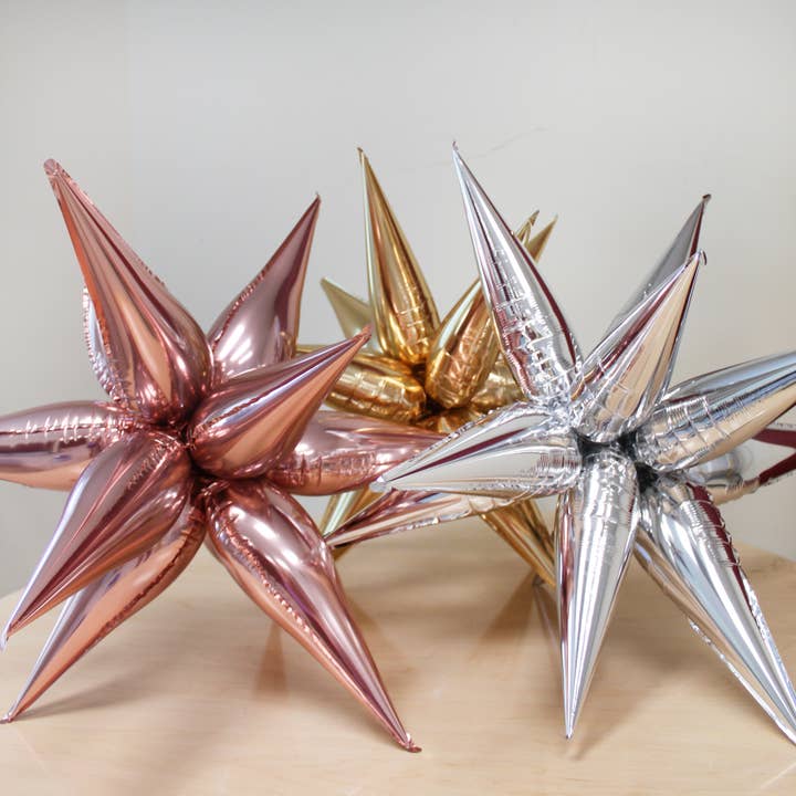Ellie's Party Supply - Wholesale Balloon - Silver Starburst Cluster Balloon (26 & 40 Inches)7