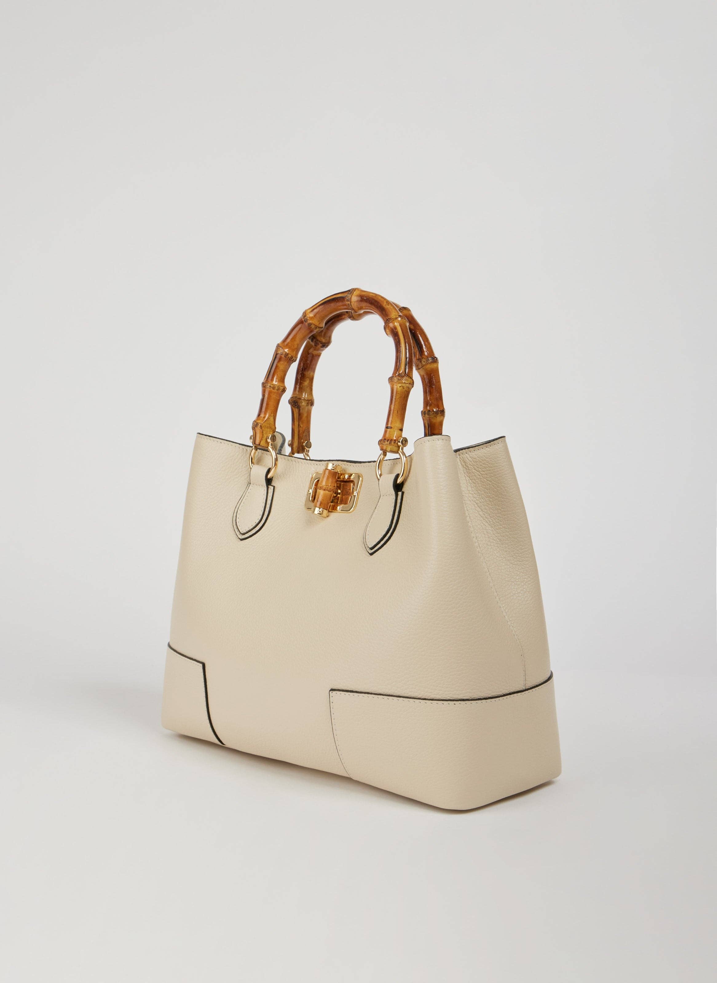 Voemièn - Wholesale Top Handle Bag - Women's - Bamboo Babe Bag in Beige Dollar Leather2