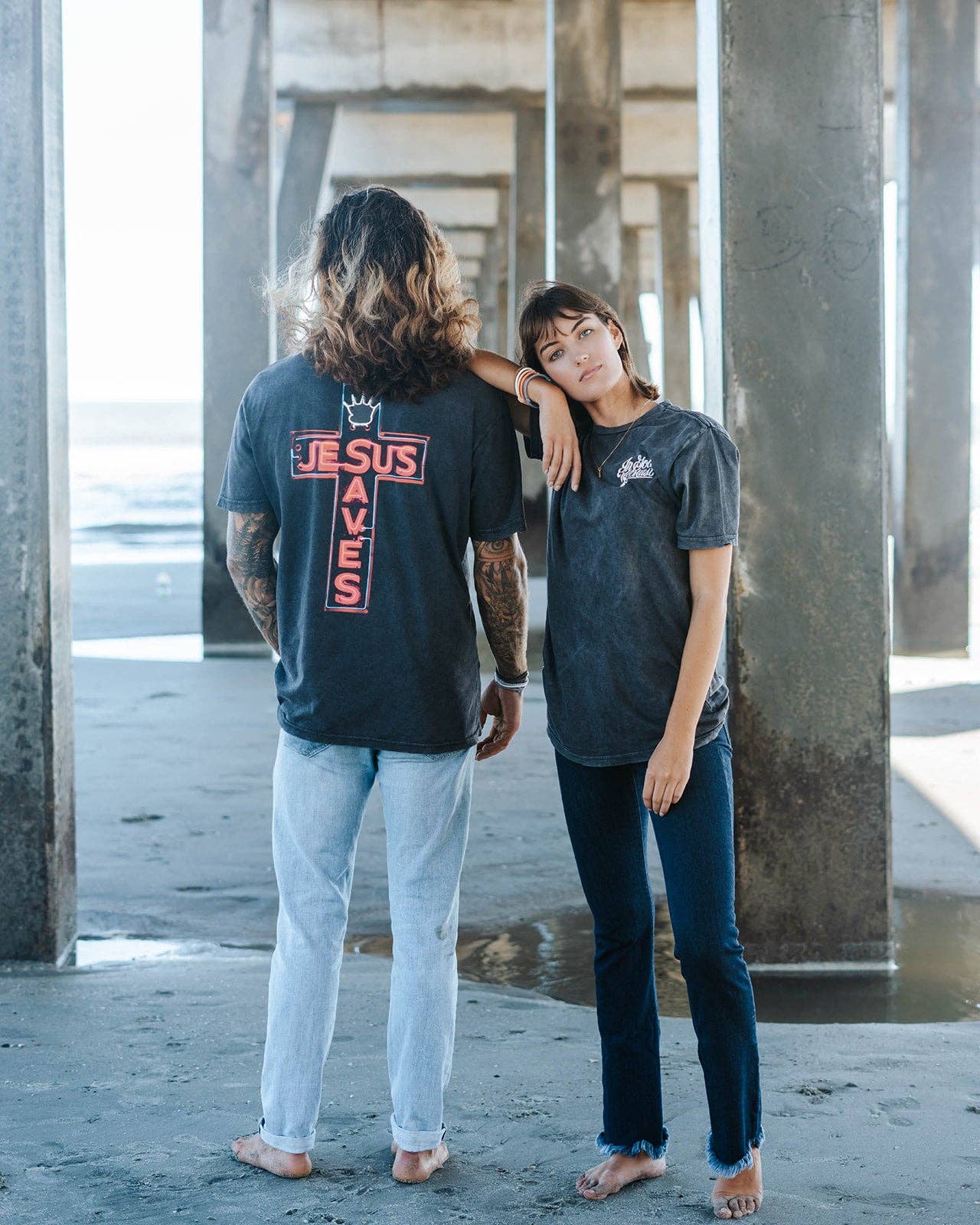 In God We Must - Wholesale Screen Printed T-Shirt - Unisex - 'Jesus Saves' Premium Tee7