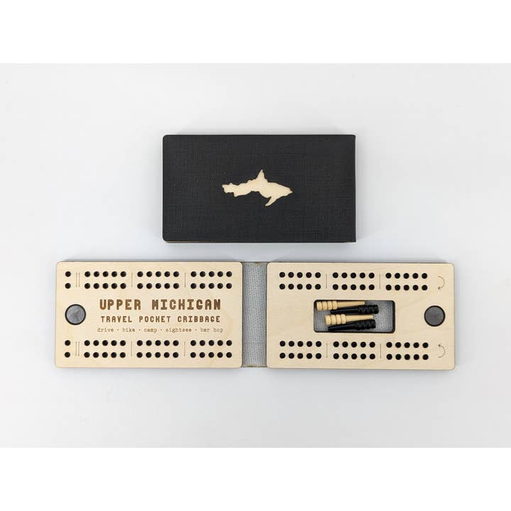 Makery Maven Co. - Wholesale Board Game - State Collection | Travel Size Pocket Cribbage Board4