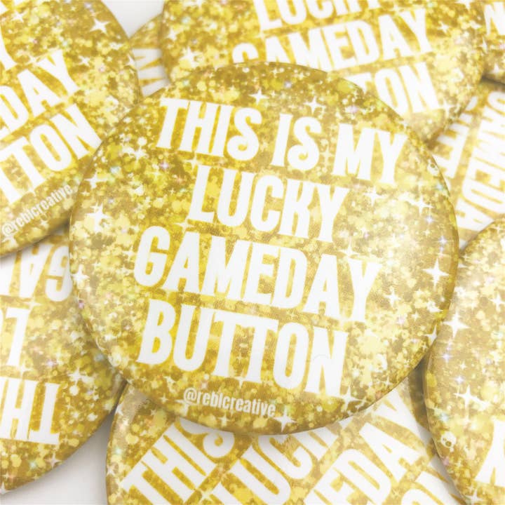 Lucky Button - Game Day Button for wholesale by REBL Creative