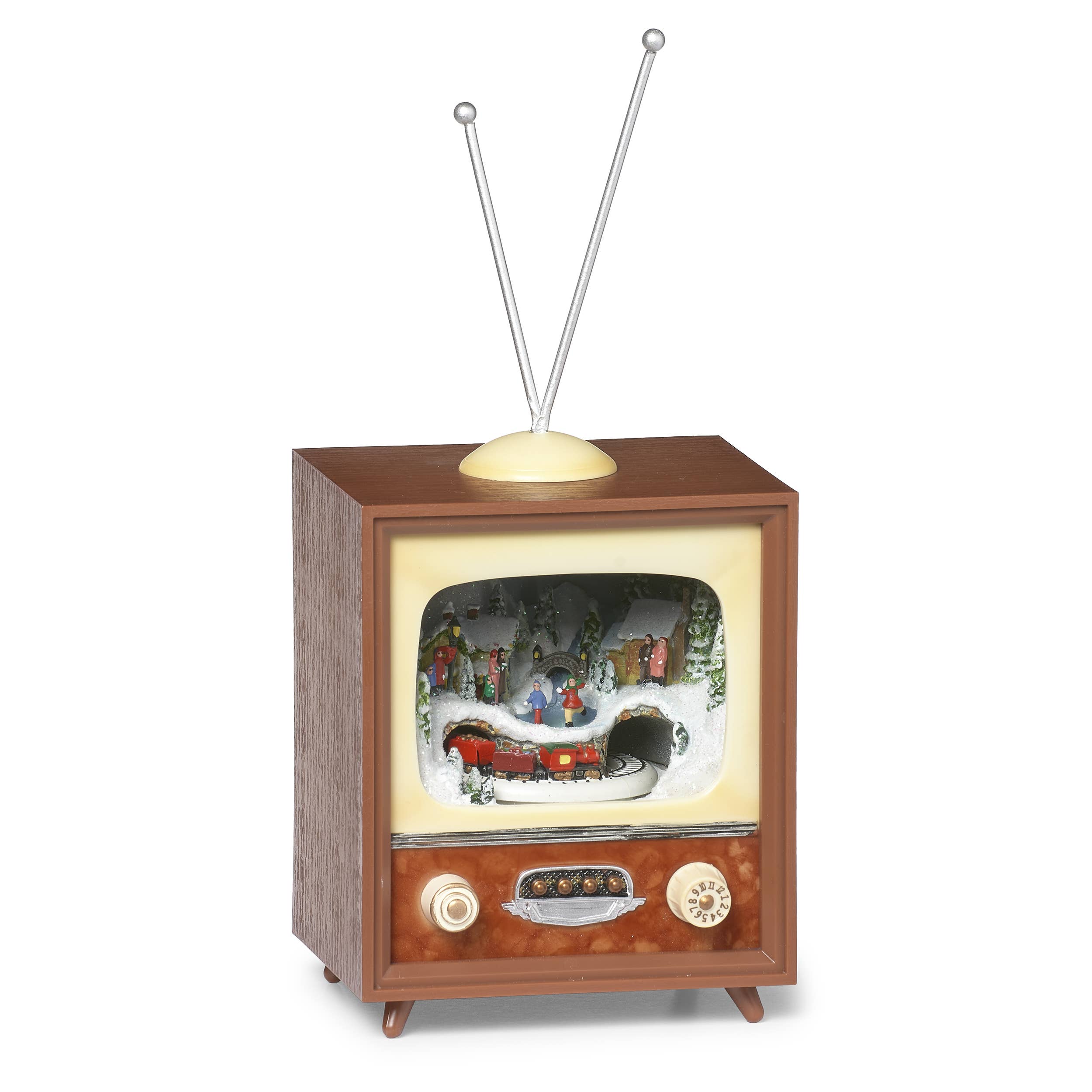 Roman - Wholesale Christmas Decoration - Lighted Musical TV with Rotating Train in Tunnel3