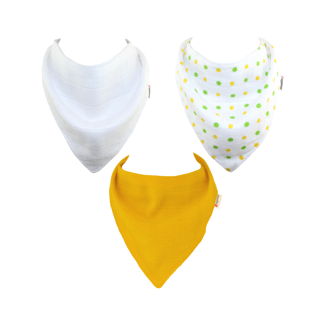 Muslinz - MerryGoRoundUK Ltd – wholesale Bandana bib – MuslinZ 3pk Cotton Muslin Dribble Bibs7