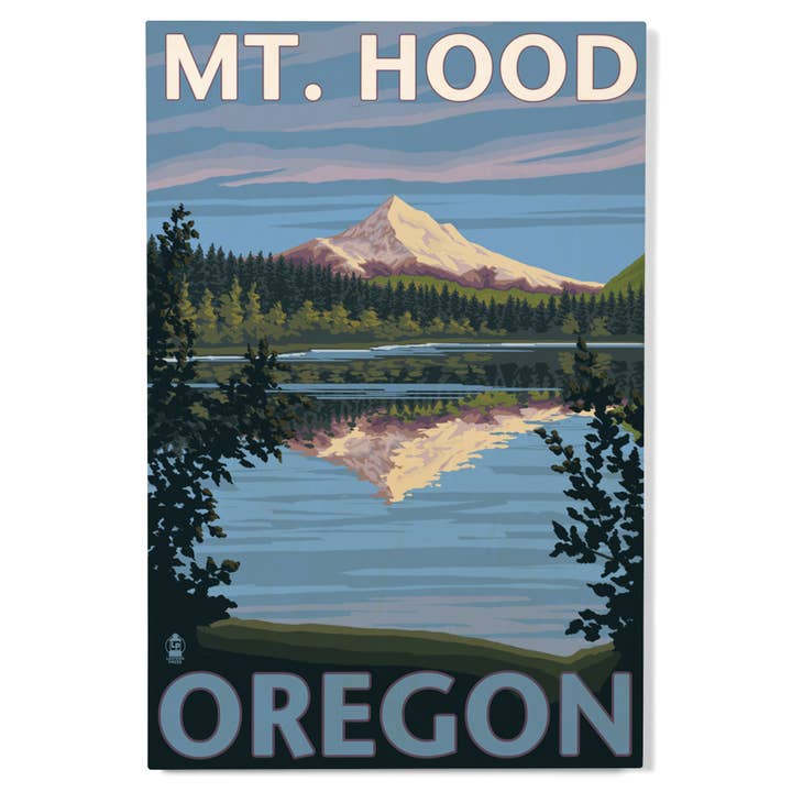PREMIUM WOOD SIGN Lost Lake, Oregon, Mt. Hood for wholesale by Lantern Press