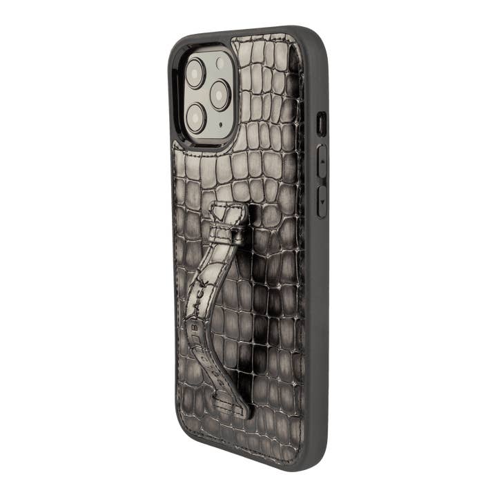 iPhone 12 Pro Max Finger Loop Case Milano Grey for wholesale by GOLDBLACK