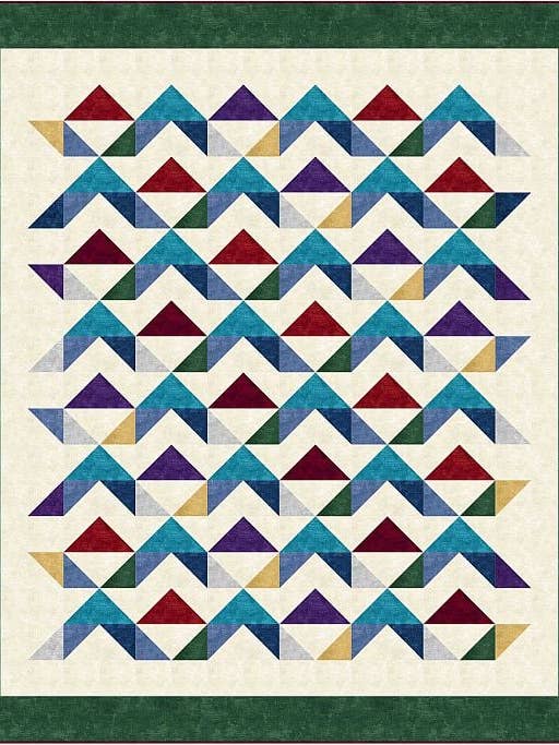 Rocky Mountain Summer Twin Quilt Pattern for wholesale by PhoebeMoon Designs