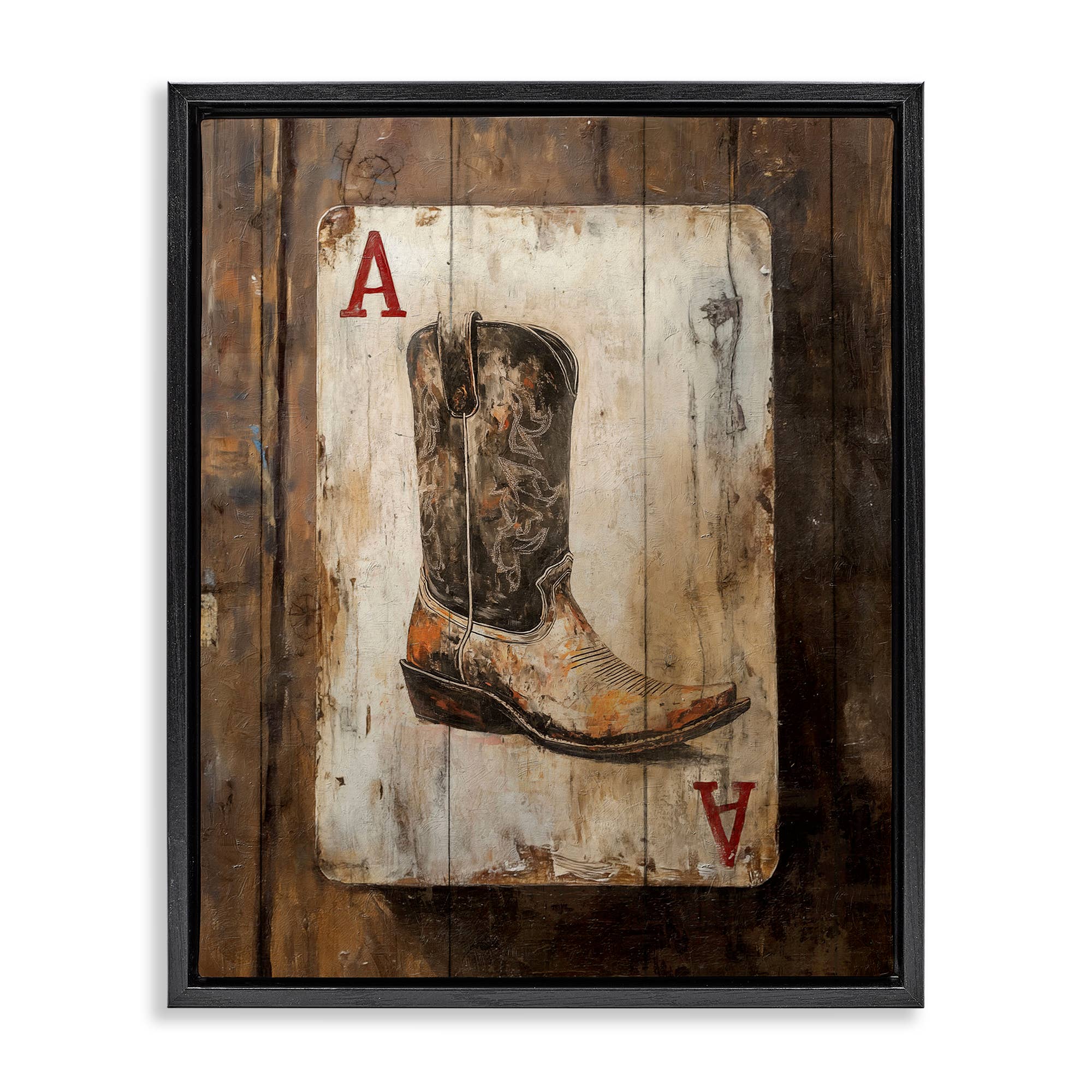 Stupell Industries - Wholesale Wall Sign - Western Rustic Playing Card - Framed Wall Art22