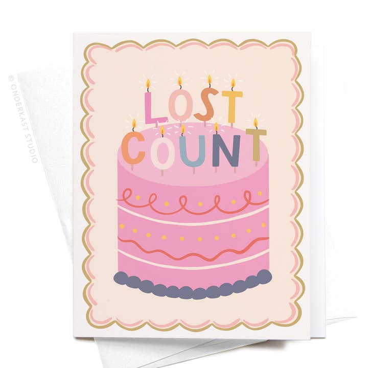 Lost Count Birthday Candles Greeting Card for wholesale by Easyhand Goods – formerly Onderkast