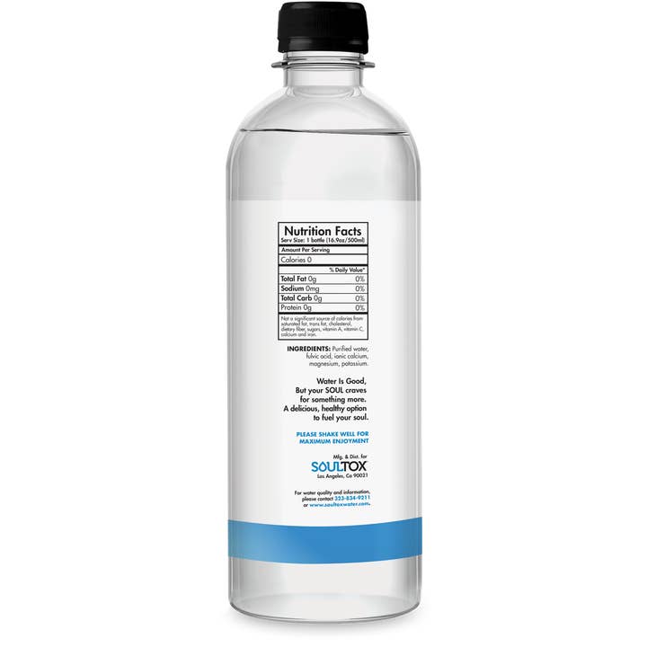 Lucky Soul - Vendita all'ingrosso Acqua aromatizzata/infusa (non gassata) - Acqua di recupero vitaminica/minerale SOULTOX 10PH - SENZA aroma2