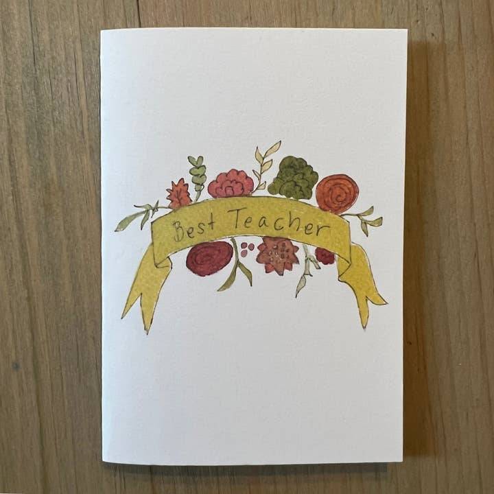 Zucchini Fish - Venta al por mayor Tarjetas de maestros/vuelta al cole - Tarjeta adjunta Best Teacher Banner