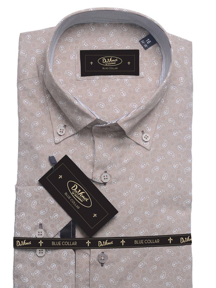 DA VINCI BLUE COLLAR | Button Down Collar for wholesale by Virgoan Wish LLC