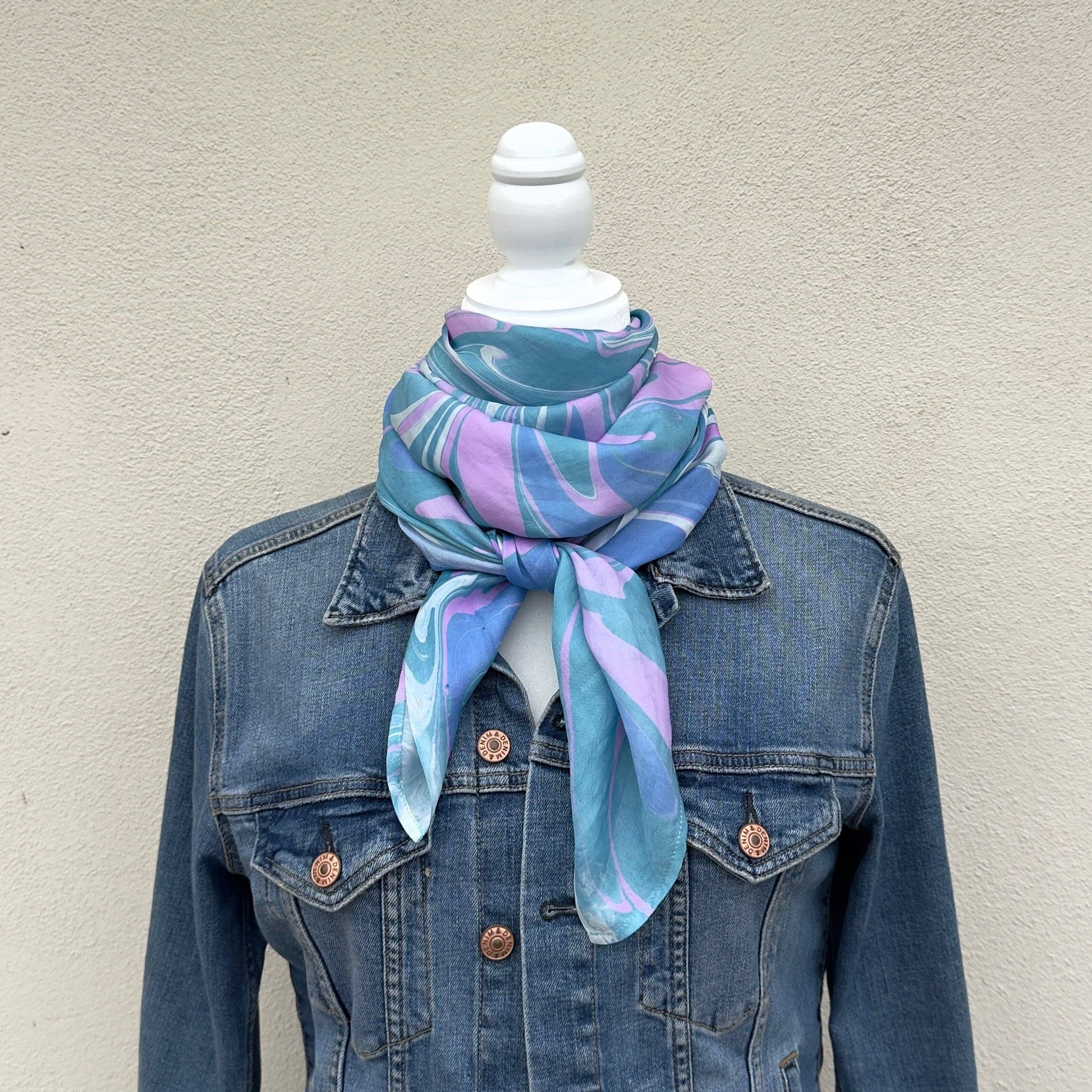 Humble Hilo - Vendita all'ingrosso Sciarpa - Donna - Sciarpa in seta Humble Hilo Marble Swirls40