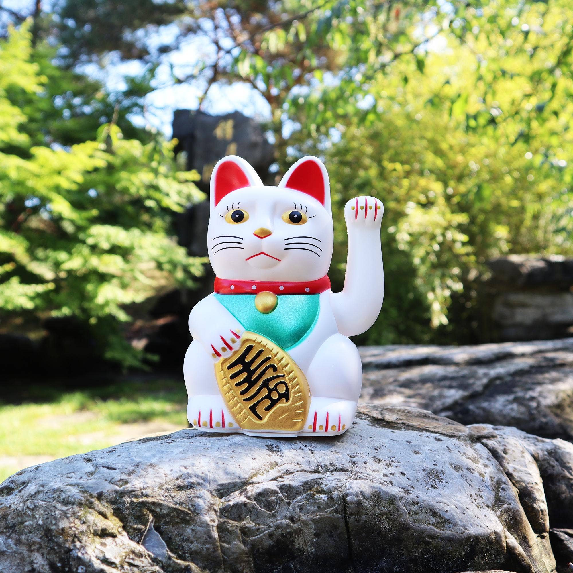 Tribal Trade GmbH - Wholesale Decorative Figurine - Lucky cat Maneki-neko waving cat 15cm white7