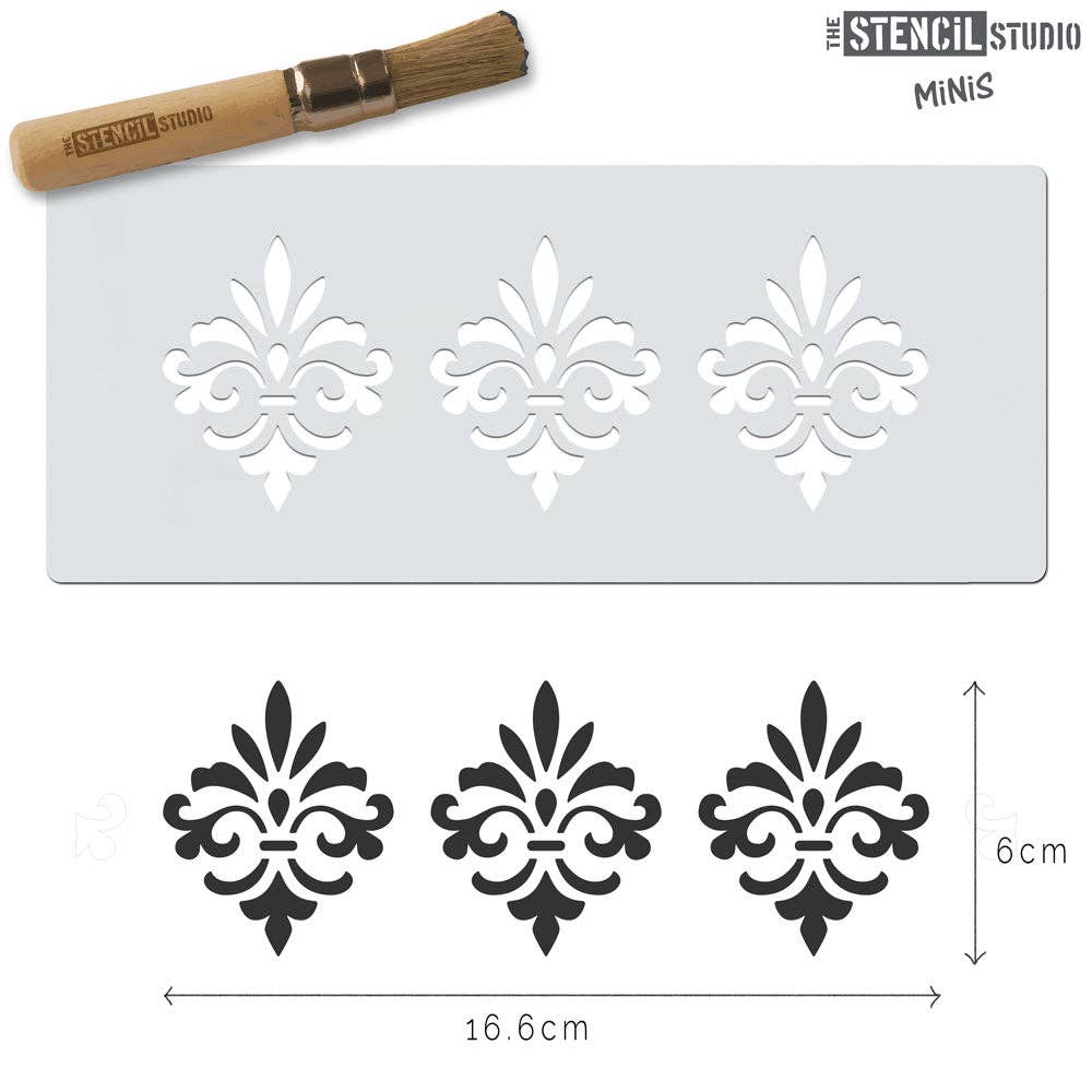 The Stencil Studio – wholesale Stencil/craft die – Stencil MiNiS - Damask Border Stencil2