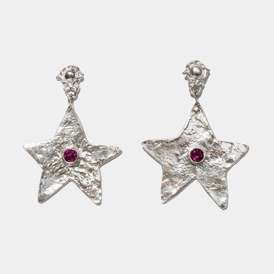 Boucles d'oreilles Estela en argent rose pour la vente par Beatriz Jardinha
