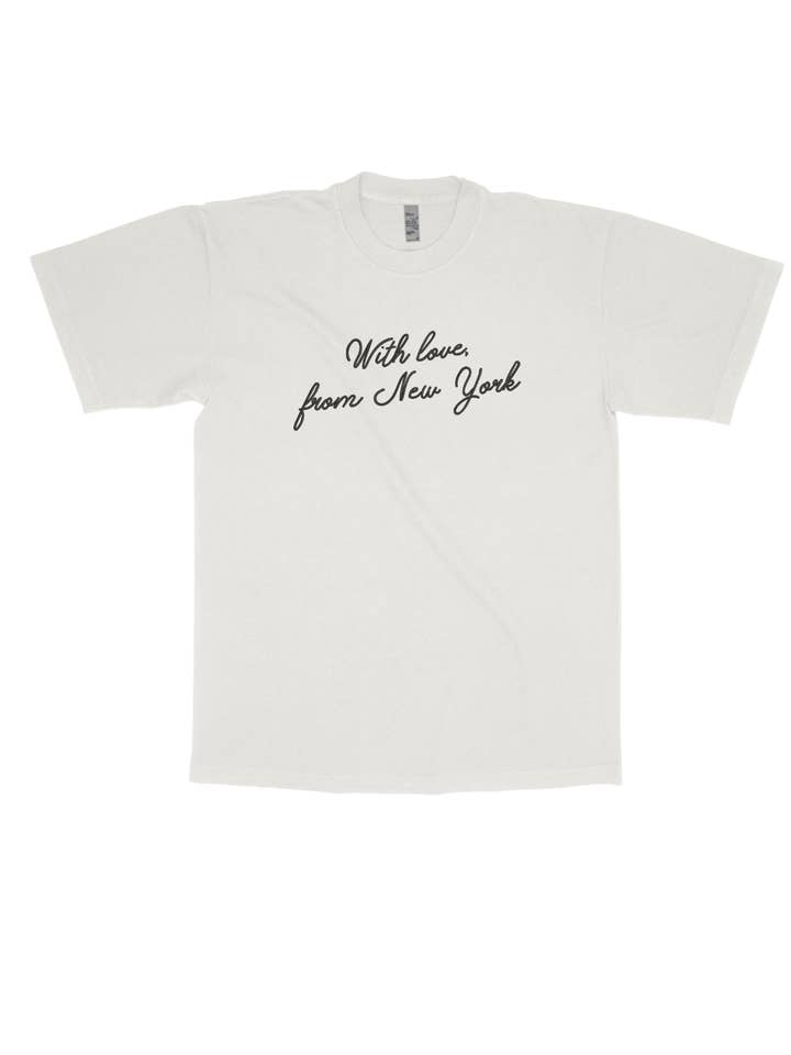 Avec amour, de New York T-shirt brodé pour la vente par Cowboy Stargirl