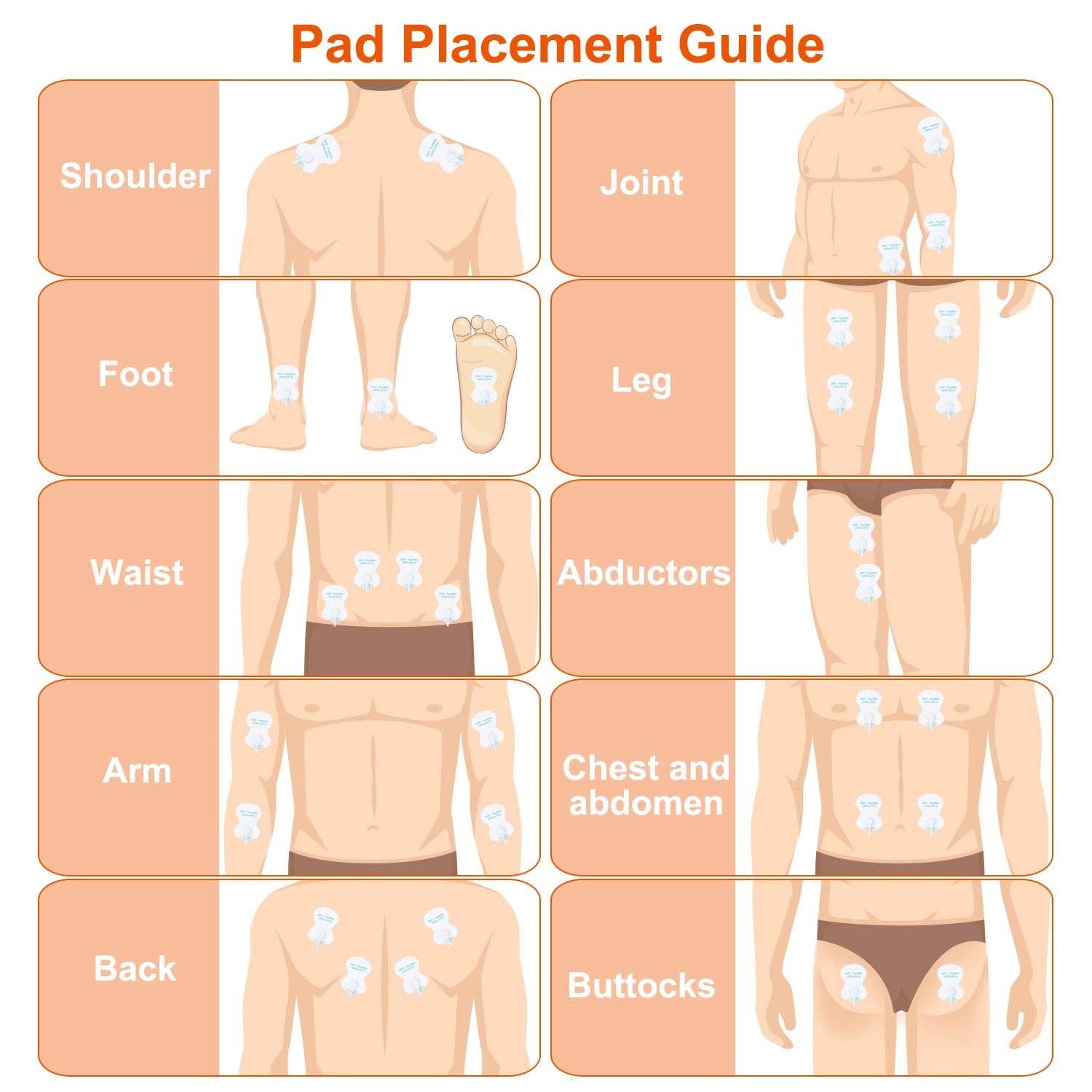 White Electric Muscle Stimulator Dual Channels Pulse Massager Pain Relief Therapy Tens Device with Electrode Pads Wires for wholesale on Faire3