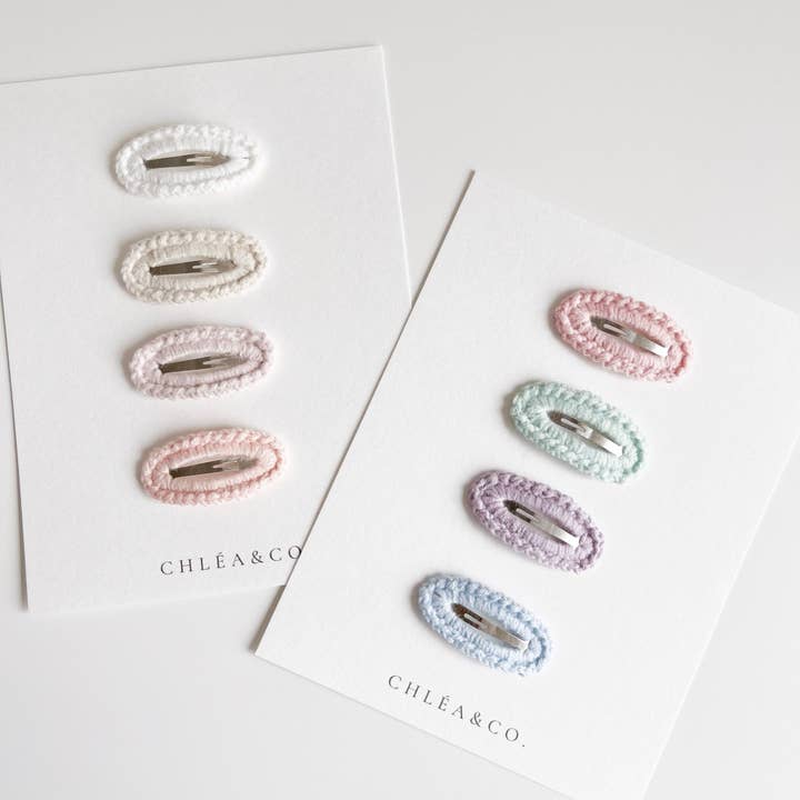 Set of 4 Petite Daily Crochet Clip for wholesale by Chlea & Co.