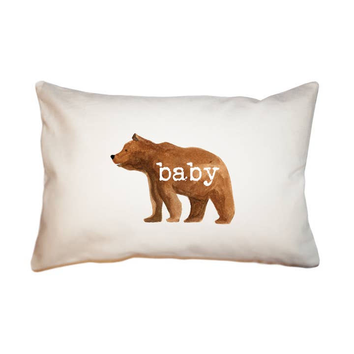 cojín rectangular con texto de oso bebé para venta al por mayor de Tina Labadini Designs