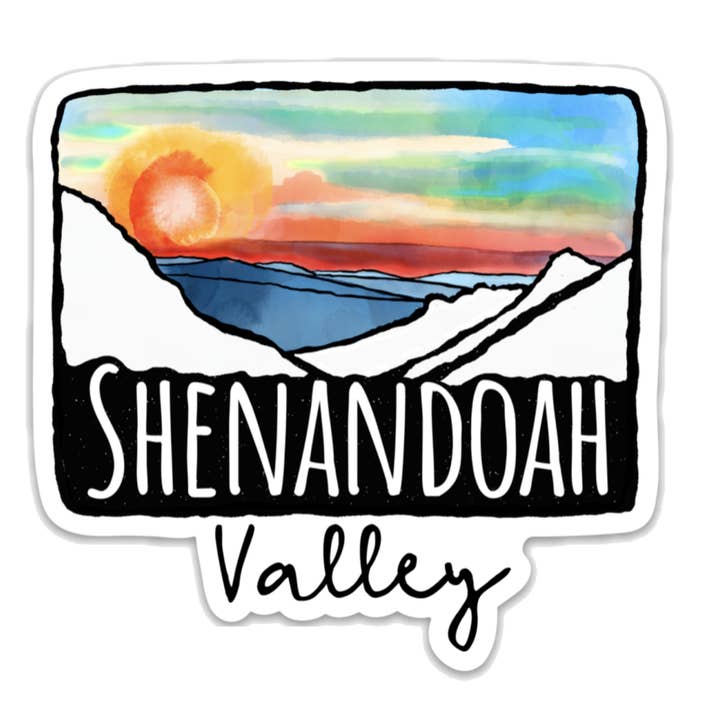 Shenandoah Valley Die Cut Sticker for wholesale by Sweetgum Studio