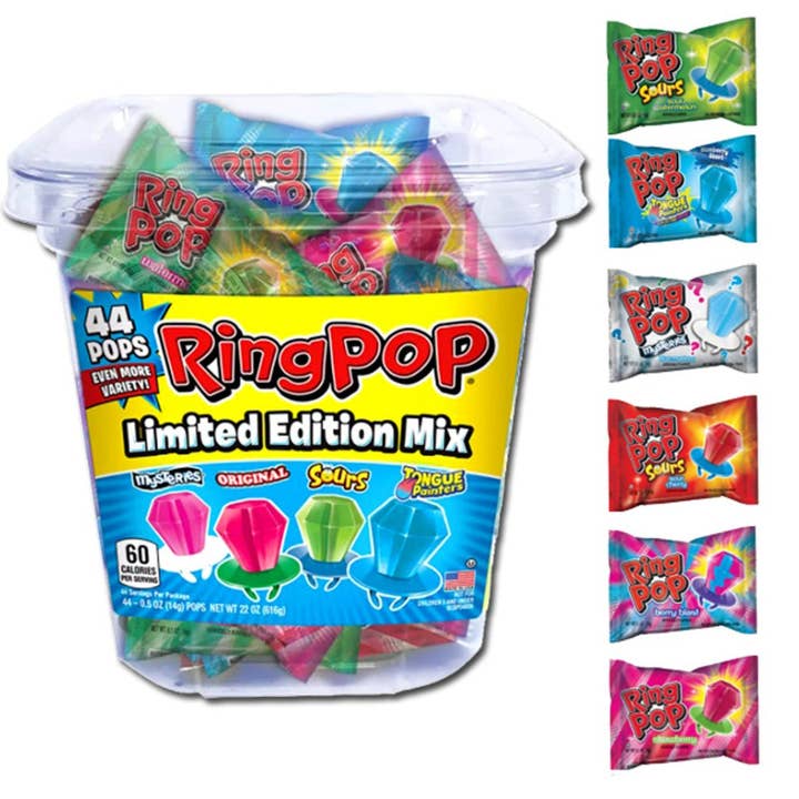 Bazooka Ring Pop Limited Edition Mix  .5oz - 44ct for wholesale by I Got Your Candy