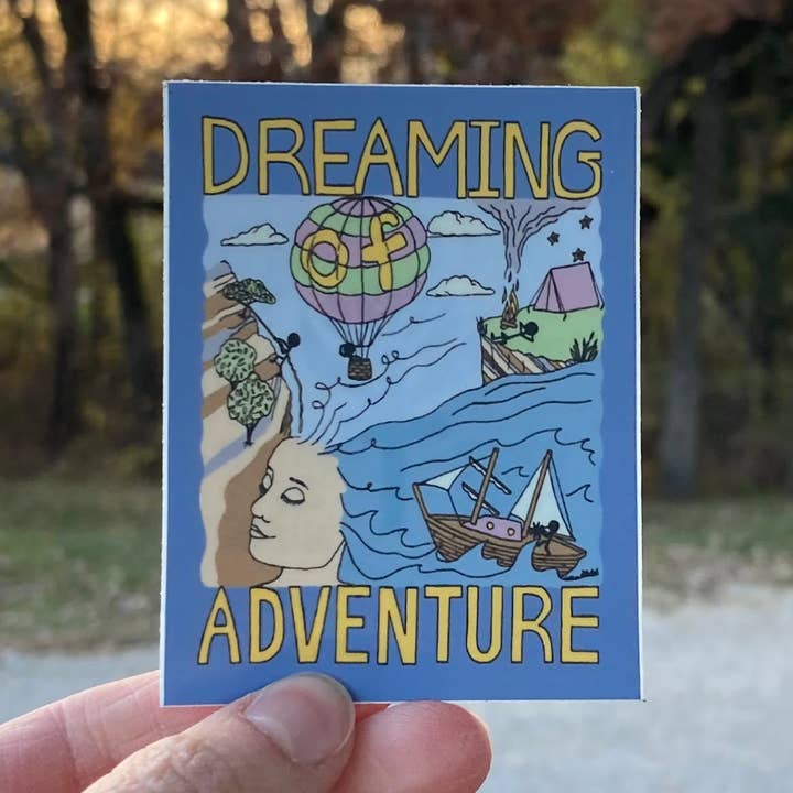 Lavender Dreaming Adventure Vinyl Sticker - Nature Artist for wholesale by Inventus Art