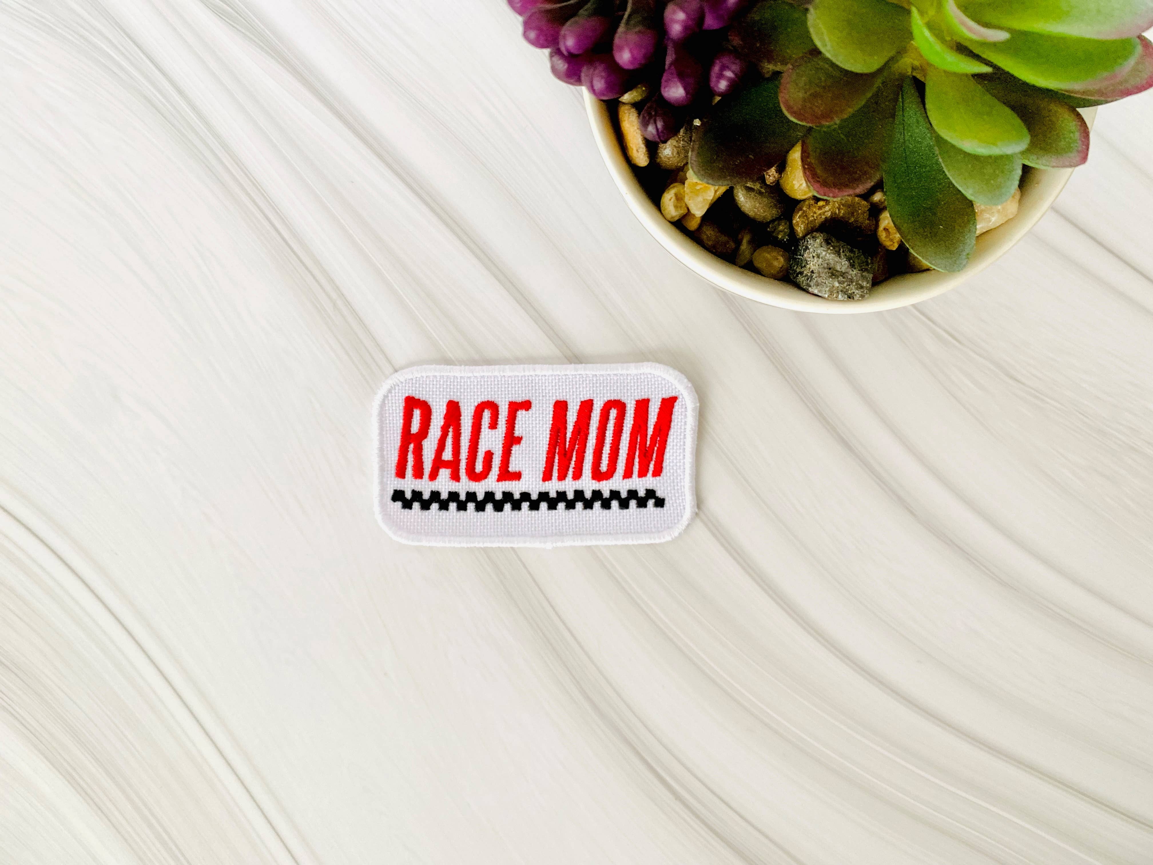 R & R Stitched - Wholesale Patch - Race mom embroidered iron-on patch0