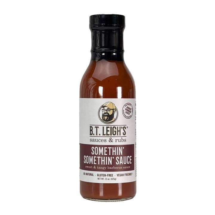B.T. Leigh's Sauces & Rubs - Wholesale BBQ sauce - Somethin' Somethin' Sauce - Sweet & Tangy Barbecue Sauce - 15 oz Bottle4
