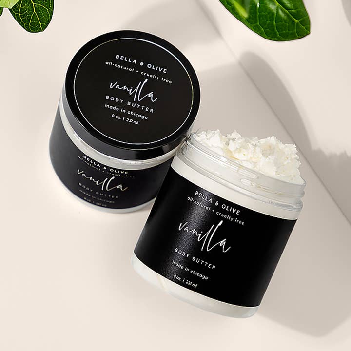 beurre corporel fouetté naturel pour la vente par Bella & Olive, llc.