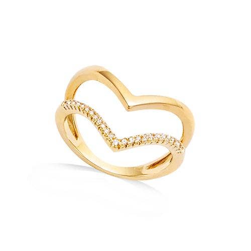 Bague plaqué or Lucine pour la vente par Zelda Bijoux