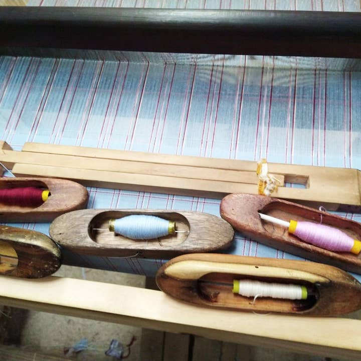 Archive NY – wholesale Dinner & cloth napkin – Set of 4 - Chiapas Plaid Light Blue Napkin5