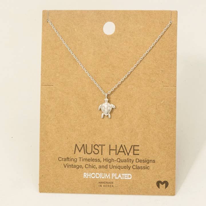 Fame Accessories - Wholesale Pendant/Charm Necklace - Gold Dipped Turtle Pendant Necklace4