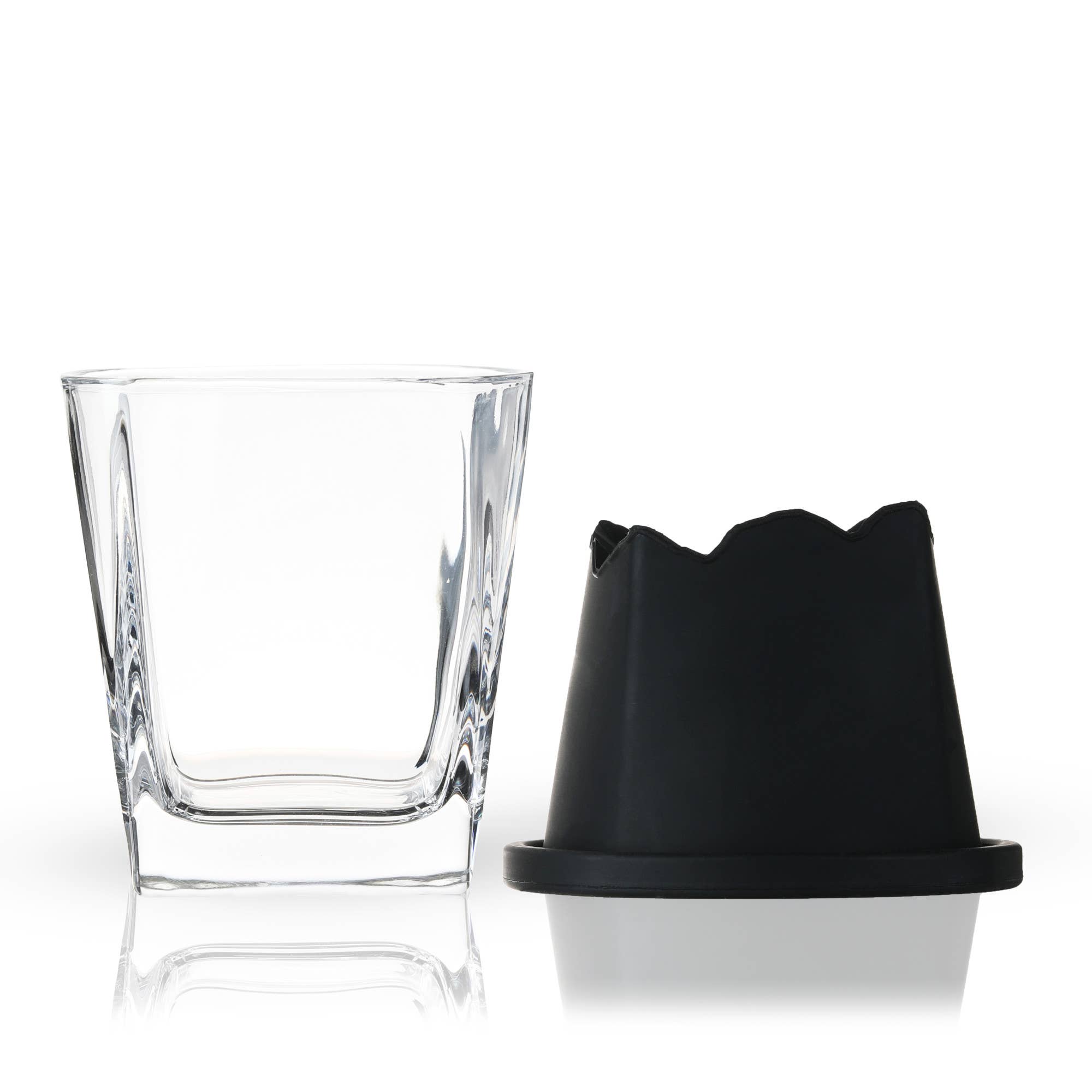 Viski - Wholesale Cocktail/Liquor Glass - Glacier Rocks® Mountain Ice Mold and Crystal Whiskey Glass2