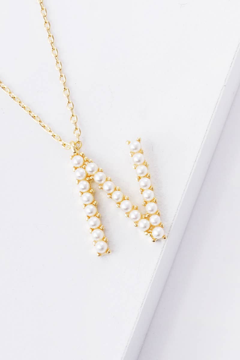 OHBOOBA DESIGN - Vente Colliers à pendentif - Collier initial en perles plaquées or25