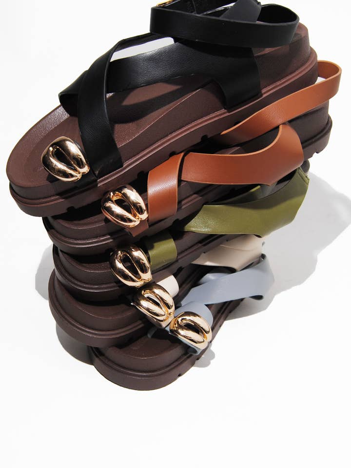 Kvinnors vardagliga platta sandaler med bekväm fotbädd, genomskinlig rem (Kopia) för wholesale av Azarayah